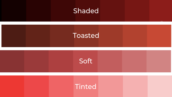 shades of red